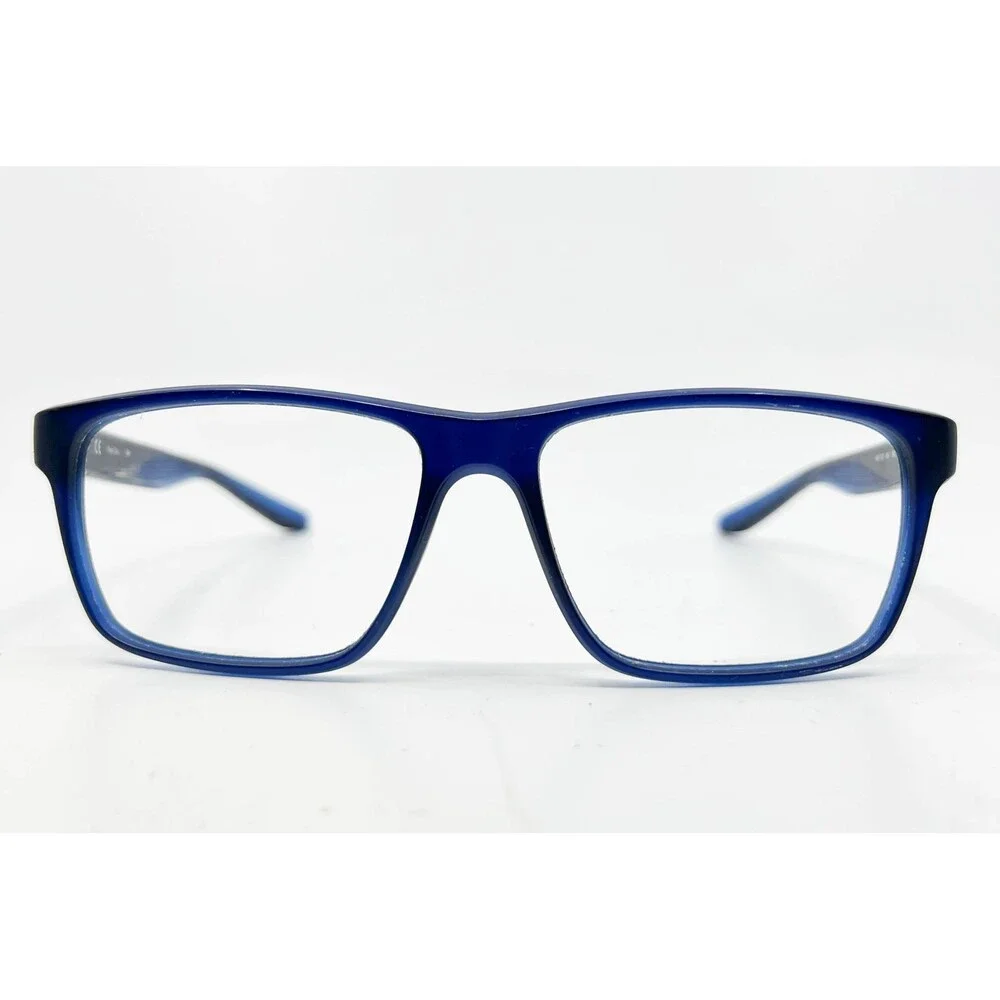 Nike Eyeglasses Frames Mens Blue 7127 403 Rectangular 56-15-140 - Picture 2 of 7